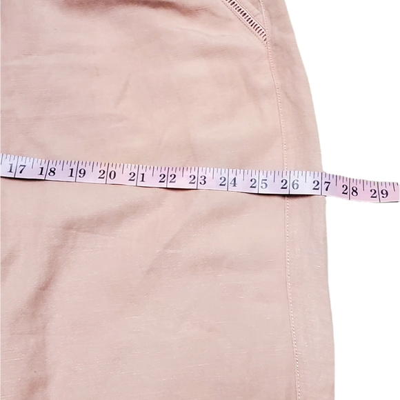 Lane Bryant Womens Pink Pull on Elastic waistband linen Pants - Picture 12 of 13